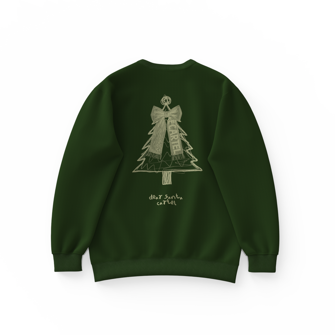DEAR SANTA・Crewneck unisexe・Vert forêt