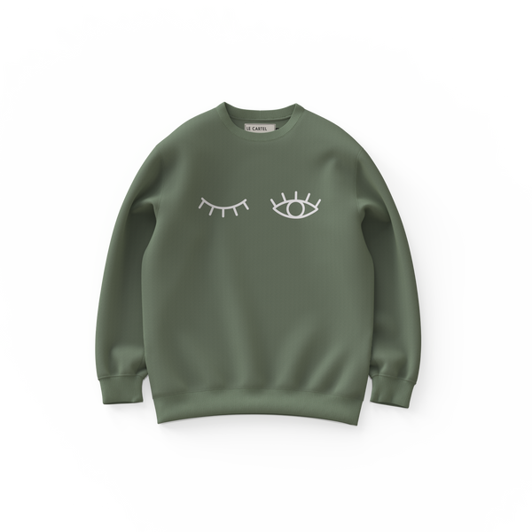 CLIN D’ŒIL・Crewneck unisexe・Vert sauge