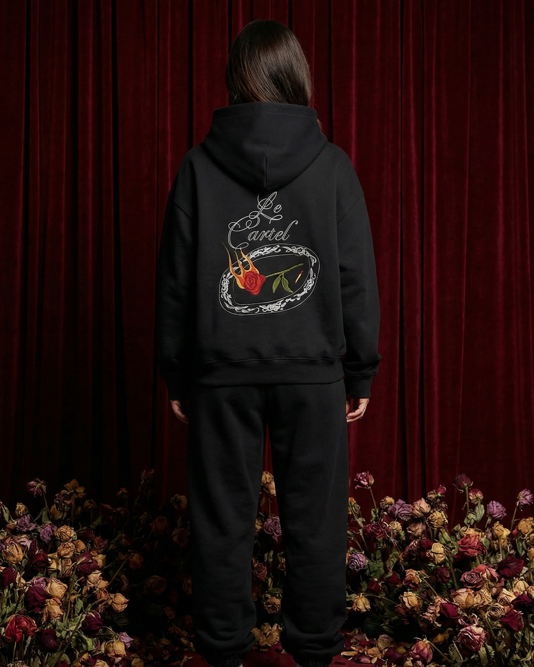 EPI-LOGUE・Hoodie ample unisexe・Noir