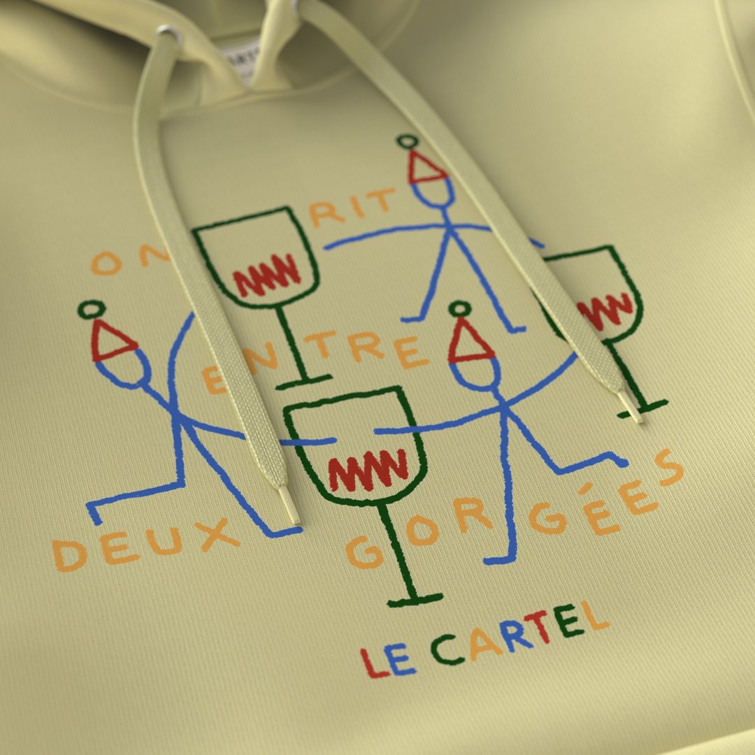 ENTRE DEUX GORGÉES・Hoodie unisexe・Crème