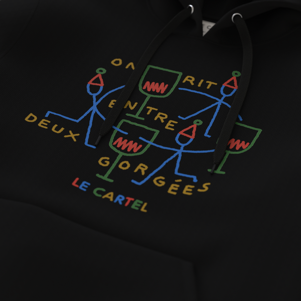 ENTRE DEUX GORGÉES・Hoodie unisexe・Noir