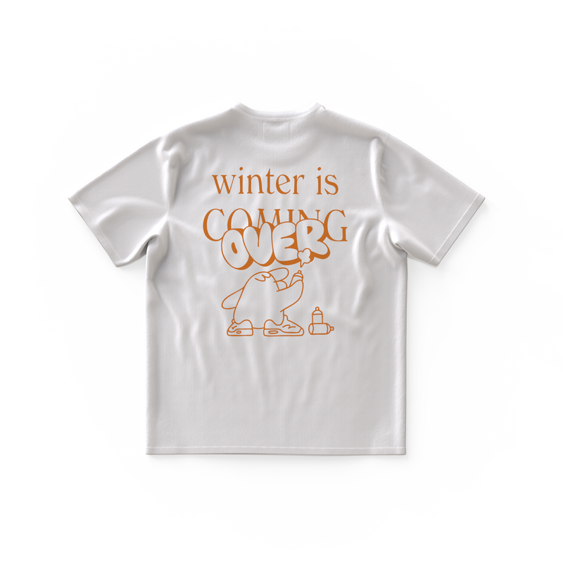 WINTER IS OVER・T-shirt ample unisexe・Blanc