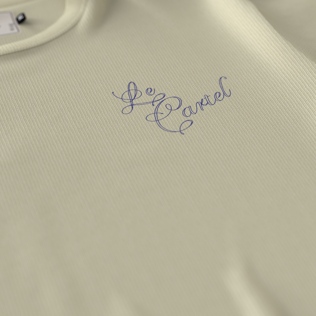 COMBUSTION LENTE・T-shirt ample unisexe・Crème