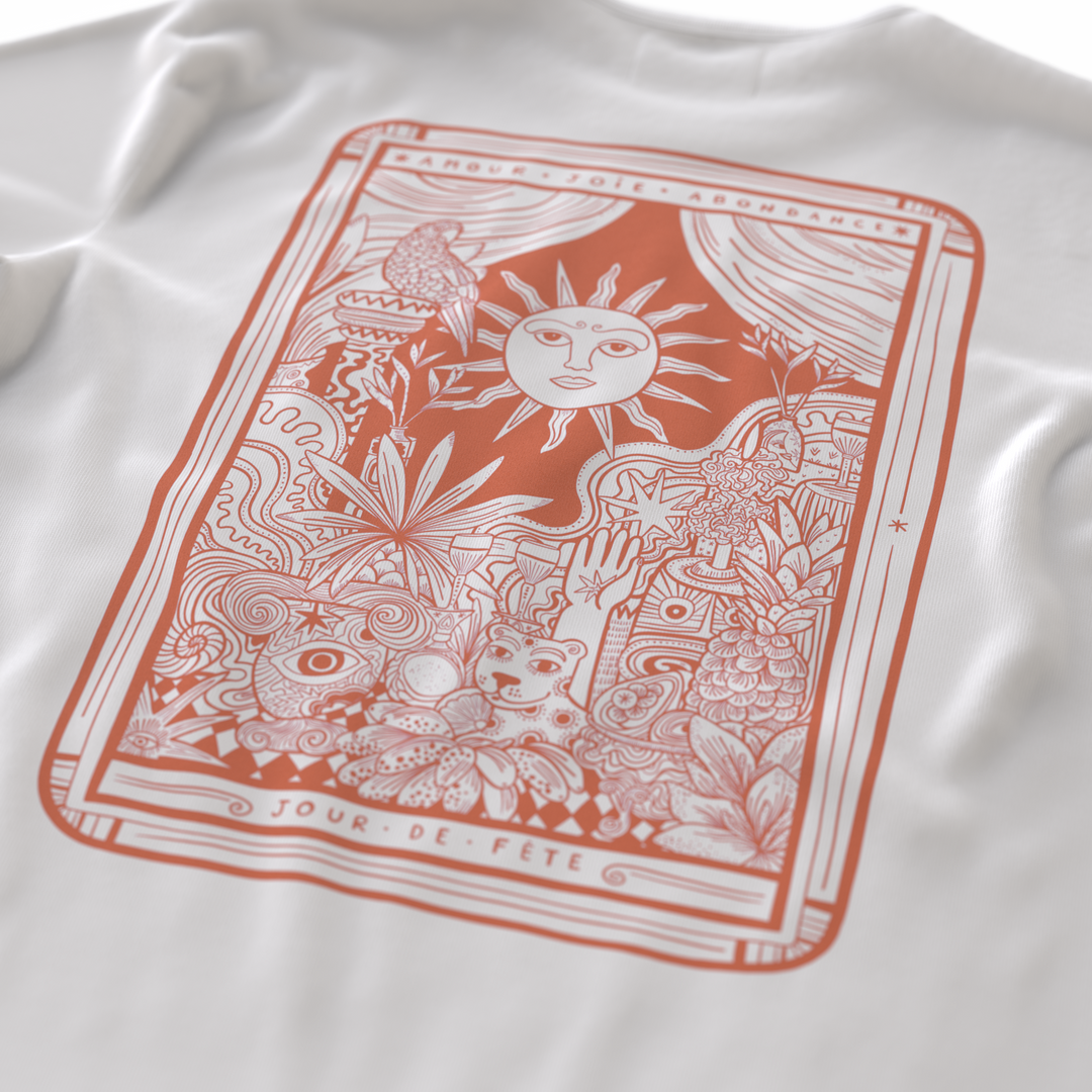 JOUR DE FÊTE・T-shirt unisexe・Blanc