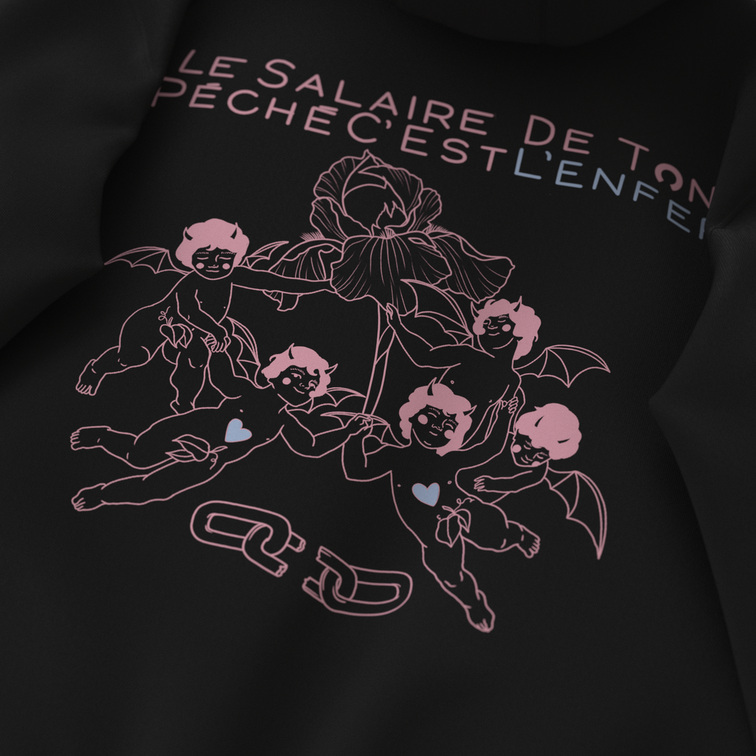 LE SALAIRE DE TON PÉCHÉ・Hoodie unisexe・Noir