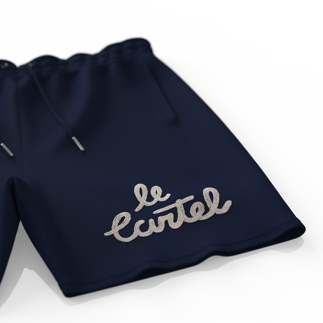 OG・Short piqué unisexe・Bleu marin