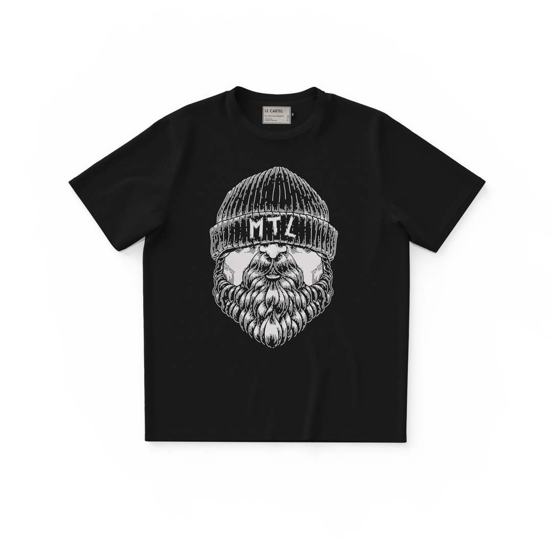 LE BARBU・T-shirt unisexe・Noir