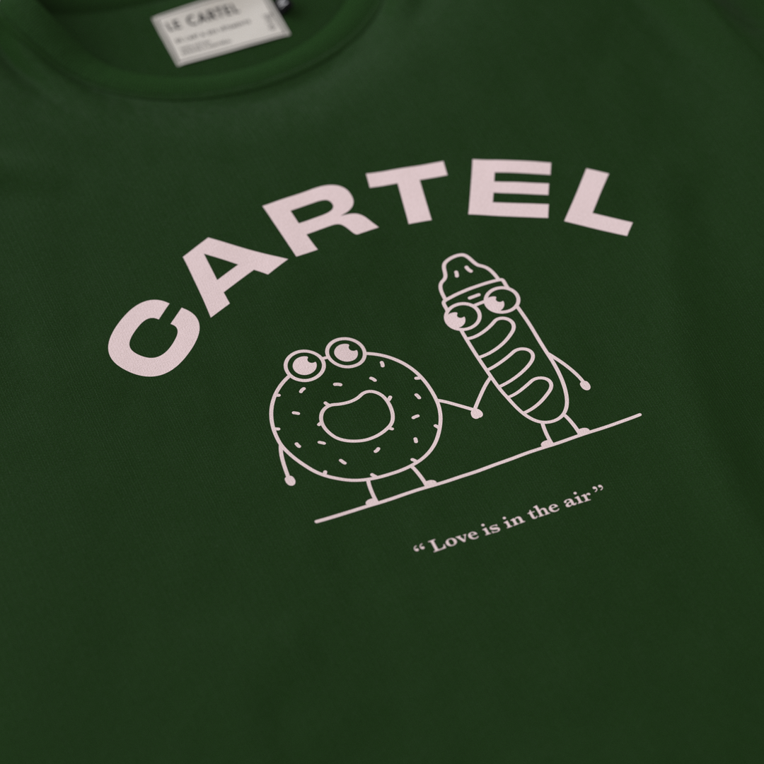 LOVE IS IN THE AIR・T-shirt unisexe・Vert