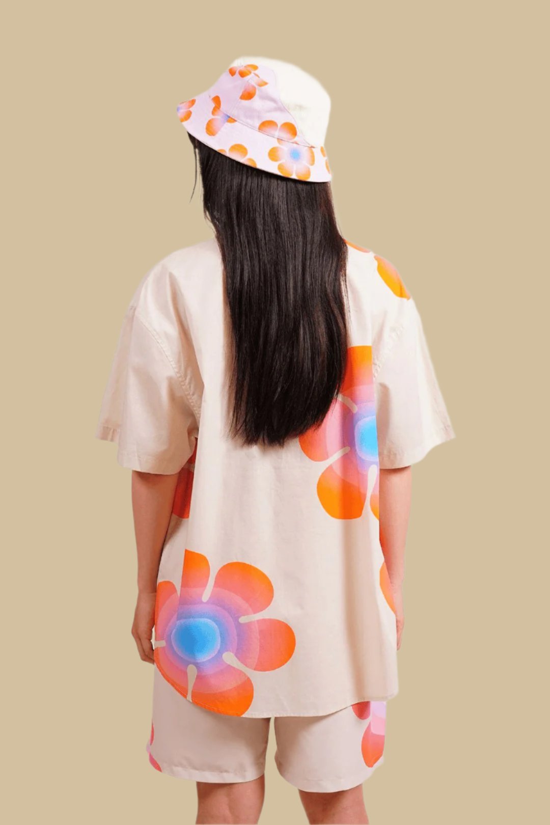 FLOWER POWER・Bucket hat brodé・Sable - Le Cartel