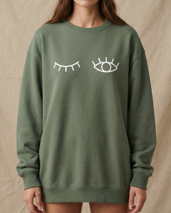 CLIN D’ŒIL・Crewneck unisexe・Vert sauge