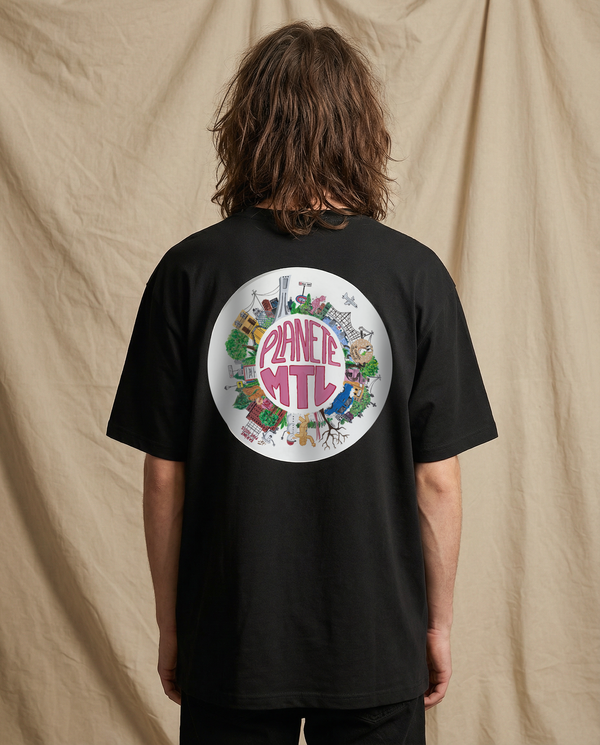 PLANÈTE MTL・T-shirt unisexe・Noir