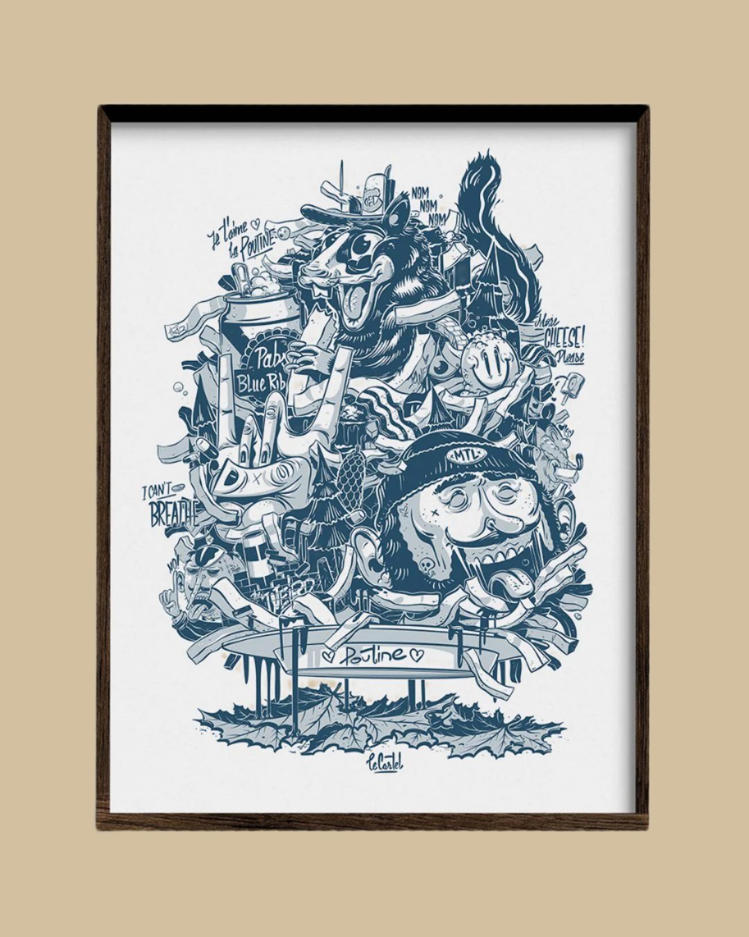 DANSE LA POUTINE・Sérigraphie papier - Le Cartel